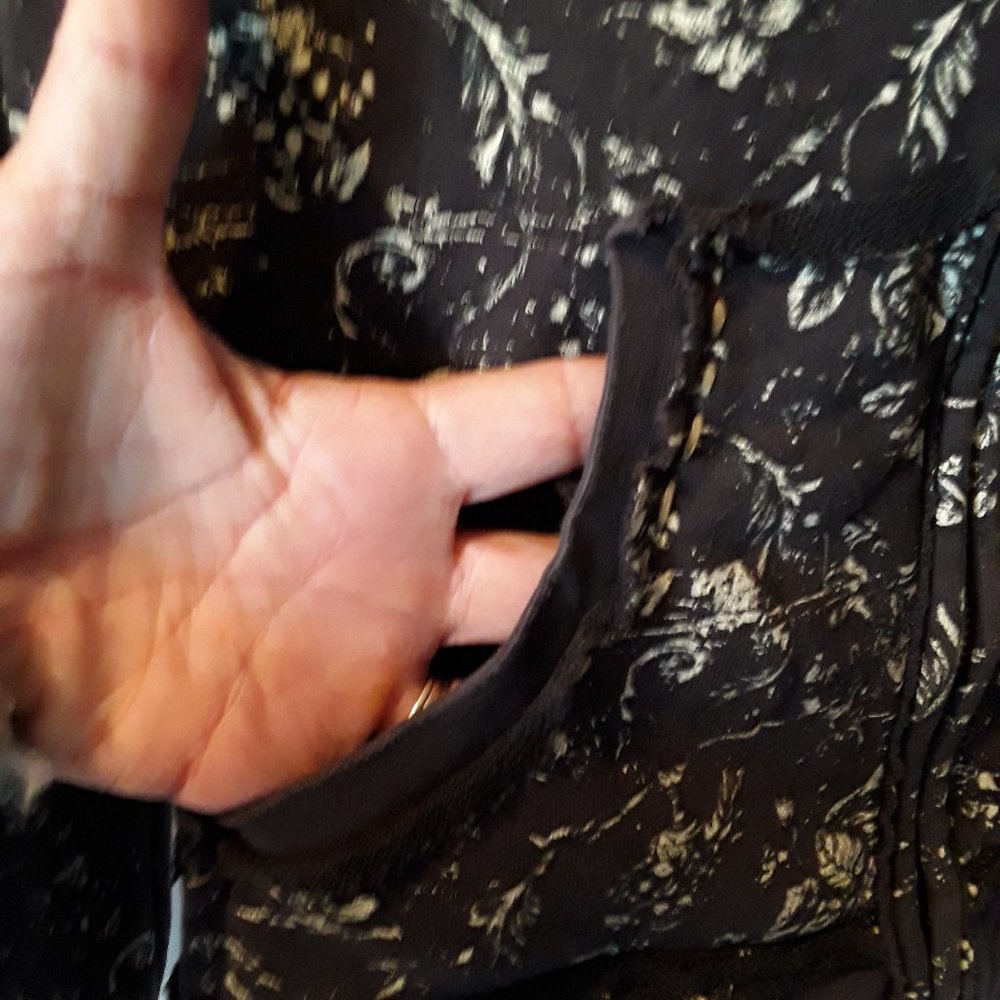 Miss Me brown tan floral hooded zip sweatshirt - Picture 8 of 10